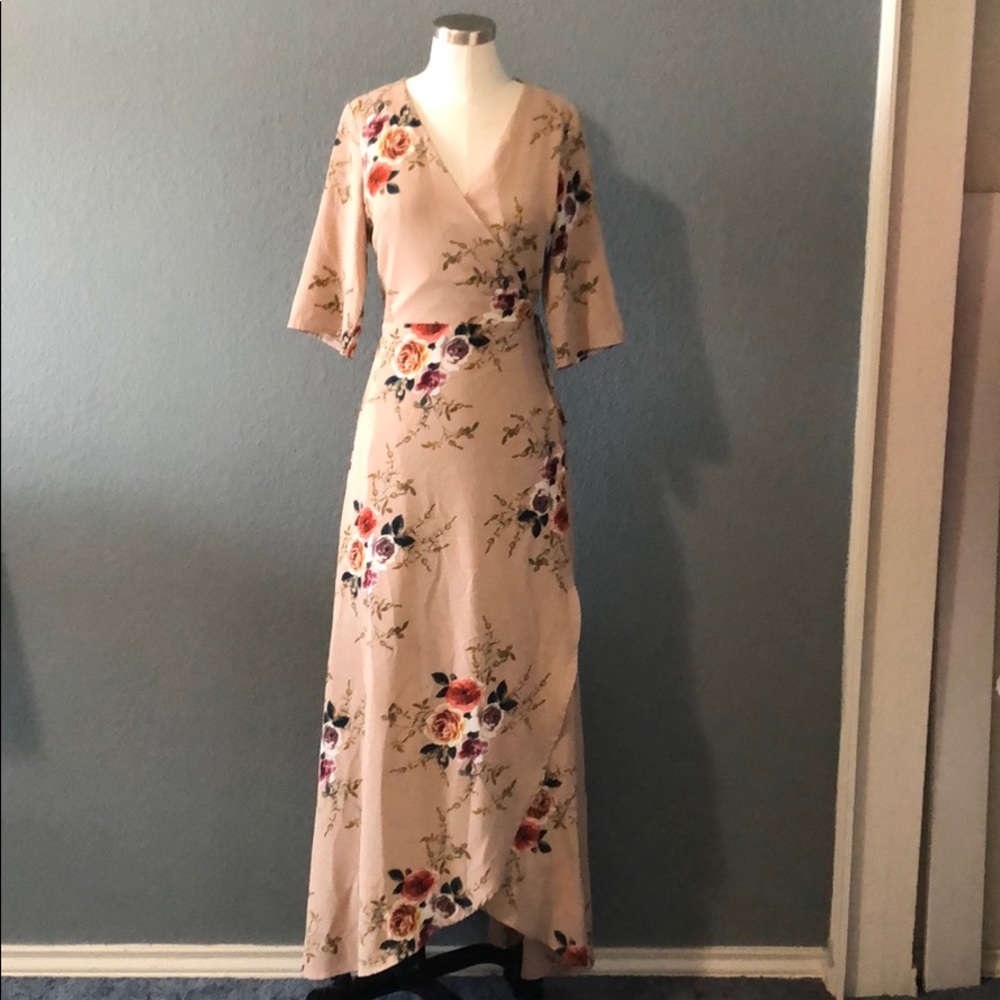 Floral wrap dress